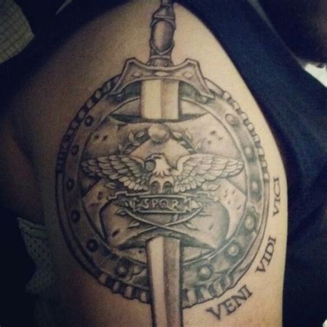 Gladiator Shield Tattoo