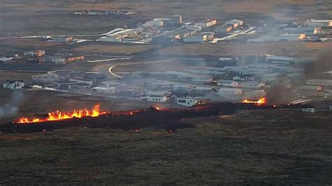 Iceland Volcano Lava Inside Grindavik After New Fissure Opens In