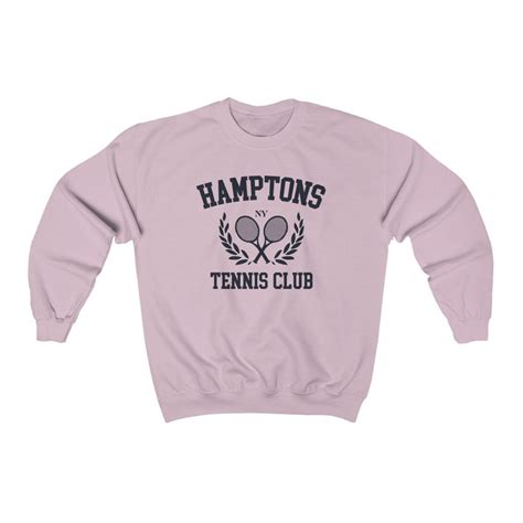 Hamptons Tennis Club Sweatshirt New York East Hampton Etsy