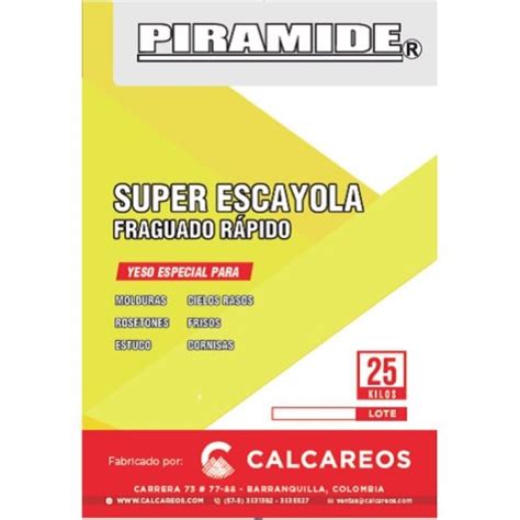 Yeso Escayola Piramide 25 Kg Calcareos Ferretería Metrópolis Center