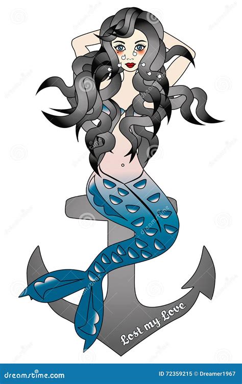 Sirena Gritadora Ilustración Del Vector Ilustración De Retrato 72359215