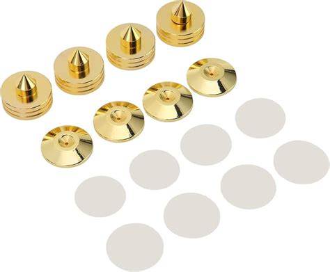 Set Golden Plated Speaker Spikes Speaker Stands Cd