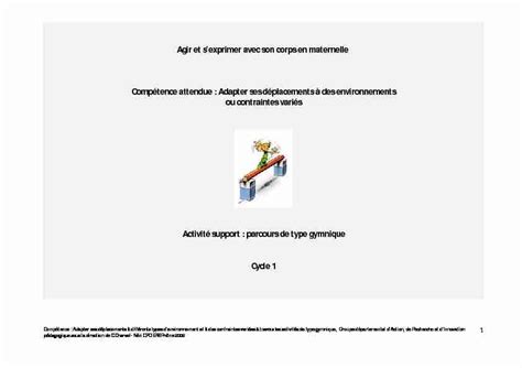 Agir Et Sexprimer Avec Son Corps En Maternelle Comp Tence Pdf