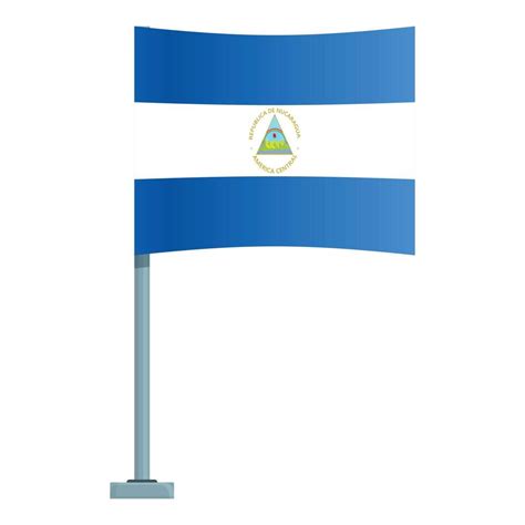 vector de dibujos animados de icono de bandera de nicaragua. día ...