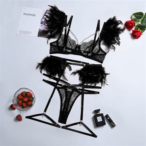 Shop Our Lingerie And Sexy Sets Arrivals With Feather Lace
