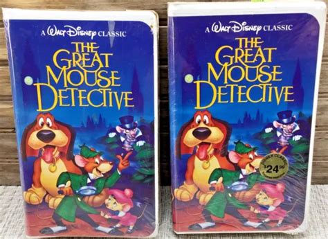 LOT OF 2 Disney Black Diamond Classics THE GREAT MOUSE DETECTIVE VHS