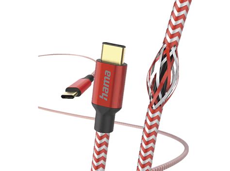 Hama Reflective Usb C Auf Usb C Ladekabel 15 M Rot Handy Ladekabel Mediamarkt