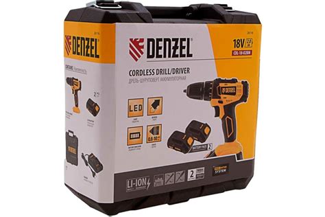 Аккумуляторная дрель-шуруповерт Denzel CDL-18-02BM 26116 - выгодная ...