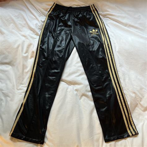 Adidas Womens Black And Gold Joggers Tracksuits Depop