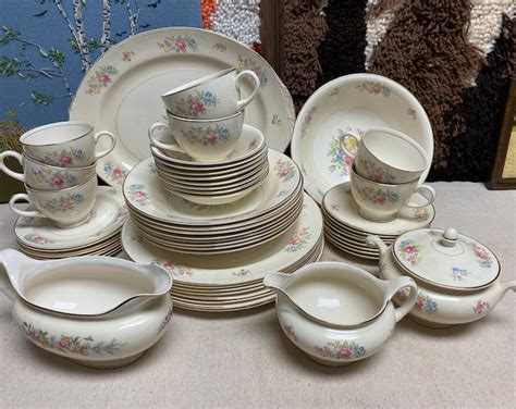 Vintage Eggshell Nautilus Made In Usa 4 Piece Place Setting Dinner Set For 2 8 Pieces Etsy