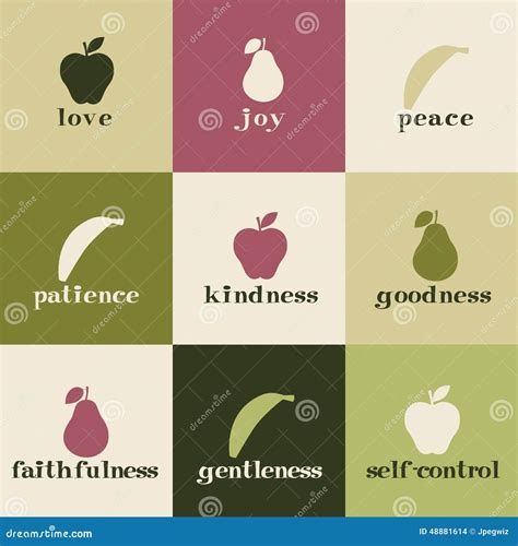 Fruit of the Spirit stock illustration. Illustration of jesus - 48881614