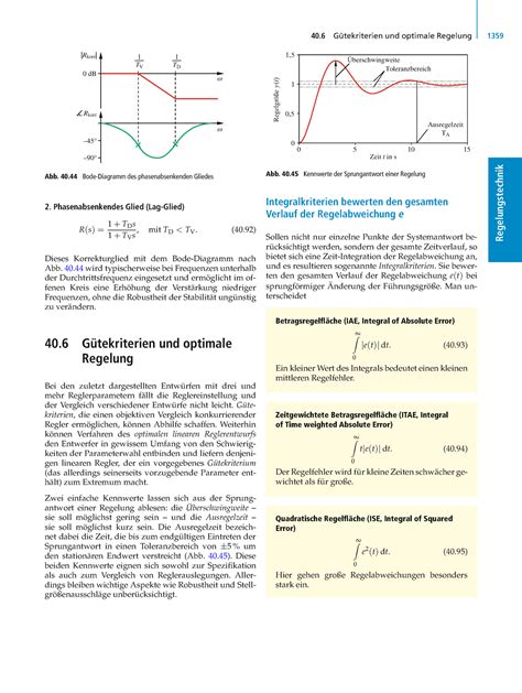 40 6 Gütekriterien und optimale Regelung 40 Bode Diagramm des