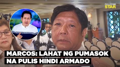 Marcos Nanindigan Walang Human Rights Violation Sa Pagpasok Ng Pulis