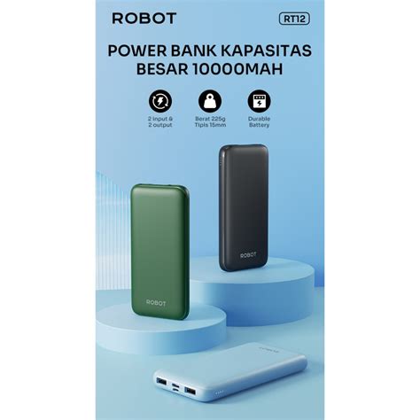 Jual Powerbank Robot Mah Rt Dual Input Dual Output Original