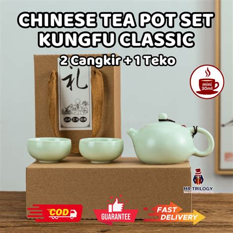 Jual Kado Pernikahan Chinese Tea Pot Set Keramik CLASSIC Souvenir