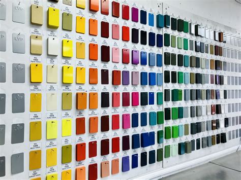 ral matched powder coated color plate samples crosslink paints