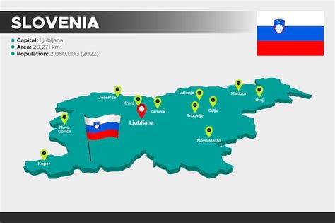 Mapa De Ilustra O D Isom Trica Da Eslov Nia Bandeira Capital Da Rea