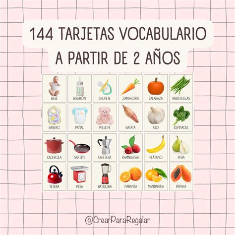 144 Tarjetas Vocabulario con Imágenes Reales para Niños a partir de 2