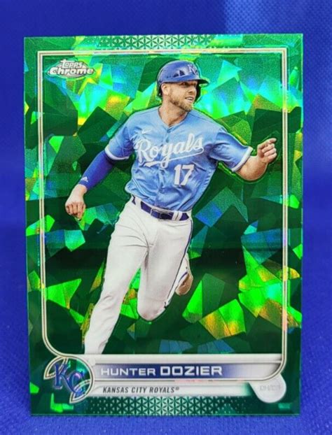 Topps Chrome Update Sapphire Hunter Dozier Us Green Ebay