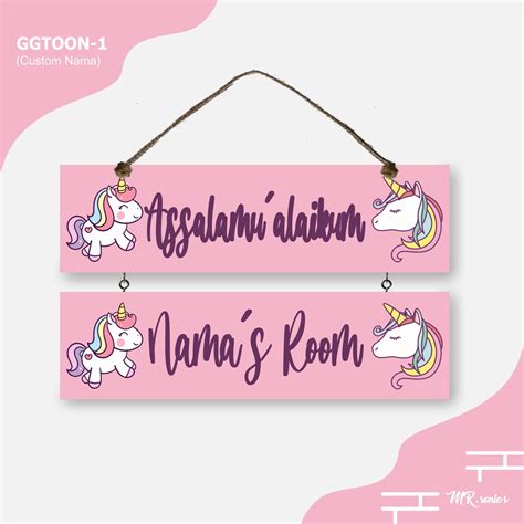 Jual HIASAN DINDING PINTU KAMAR DEKORASI RUMAH WALL DECOR UNICORN