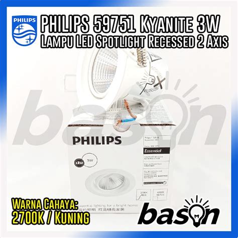 Jual PHILIPS 59751 Kyanite 3W Recessed Spot LED Lampu Spotlight 2