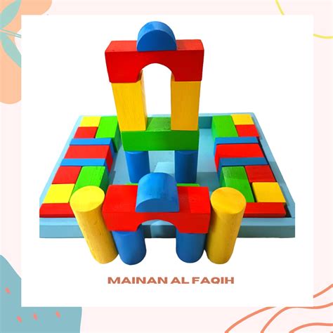 Jual Mainan Anak Edukatif Balok Warna Kreatif Berkwalitas Susun