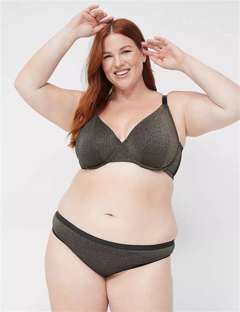 Glitter Knit Unlined Balconette Bra Lanebryant