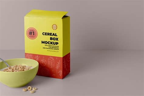 Premium PSD | Cereal box design mockup