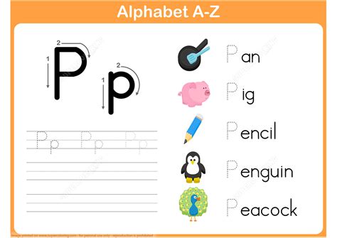 Letter P Tracing Worksheet Free Printable Puzzle Games