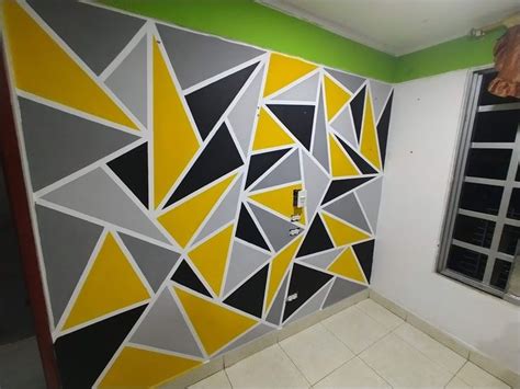 Room Wall Painting Tape Painting Room Paint Geometric Wall Paint