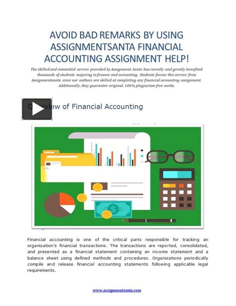 Ppt Avoid Bad Remarks By Using Assignmentsanta Financial Accounting