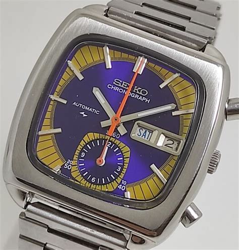 Seiko Monaco Flyback Chronograph 7016 5001 Men 1970 1979