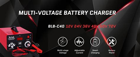 Beleeb C40 Adjustable Battery Charger 12v 24v 36v 48v 60v 72v 16a