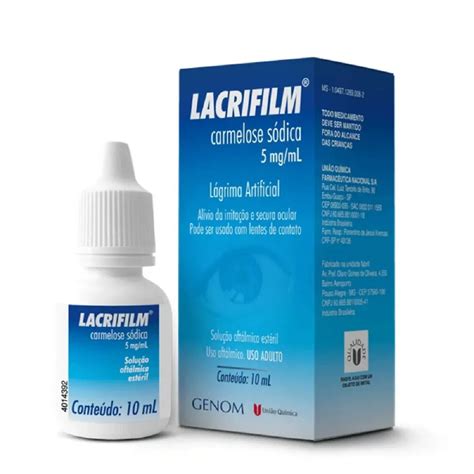 Melhor Colirio Lagrima Artificial - Lacrifilm Solucao Oftalmica Lagrima Artificial 10Ml - Genom 1380521 ...