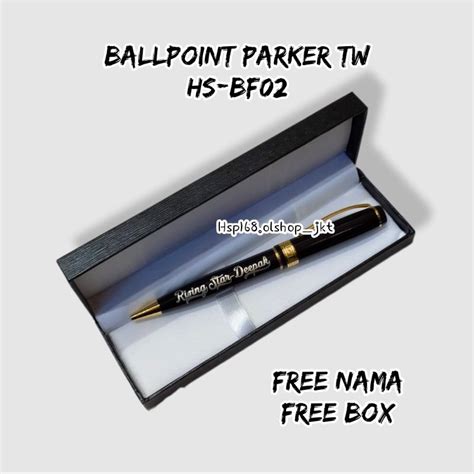 Jual Pulpen Custom HS BF02 Pena Metal Free Nama Ballpoint Pena