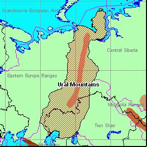 Ural Mountains Map