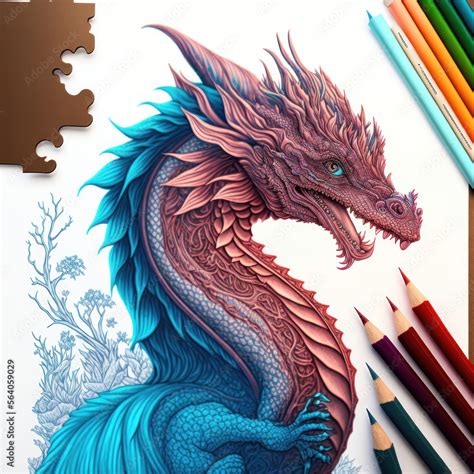 Dragon Drawings In Color