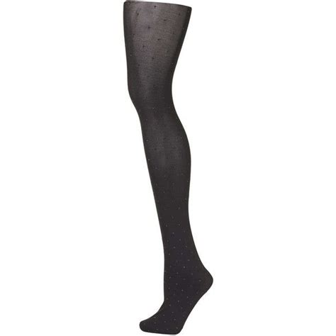 Topshop Glitter Pinspot Tights 21 Cad Liked On Polyvore Featuring Intimates Hosiery Tights