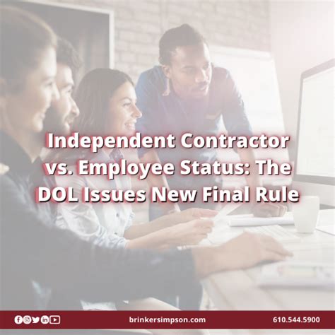 Independent Contractor Vs Employee Status DOL Issues New Final Rule