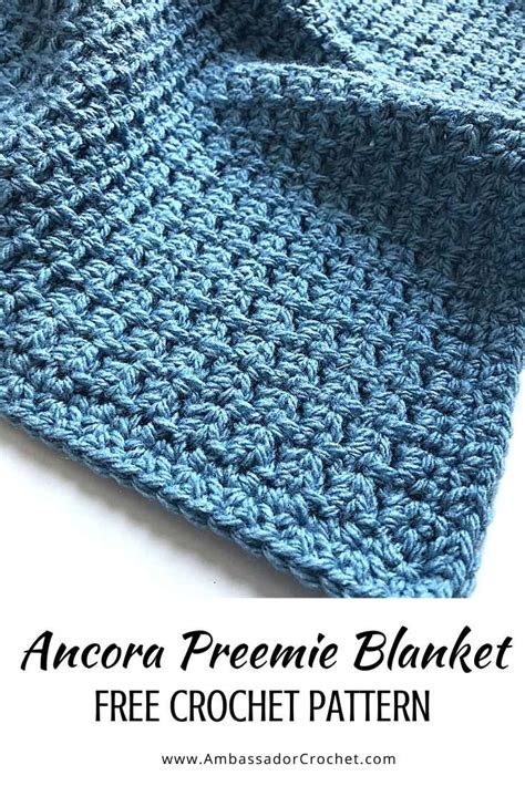 Ancora Preemie Blanket Free Crochet Pattern - Ambassador Crochet