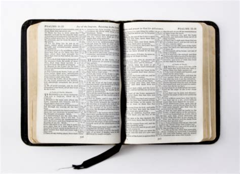 Black Bible Open To The Book Of Psalms Stock Photo - Download Image Now ...