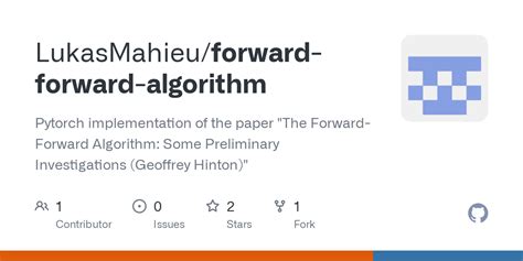 Github Lukasmahieuforward Forward Algorithm Pytorch Implementation