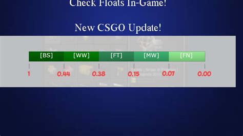 New Csgo Update Float Values Canals Update YouTube