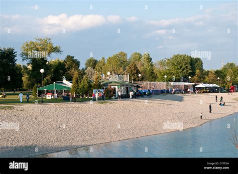 beach  lake lake jarun zagreb croatia stock photo alamy