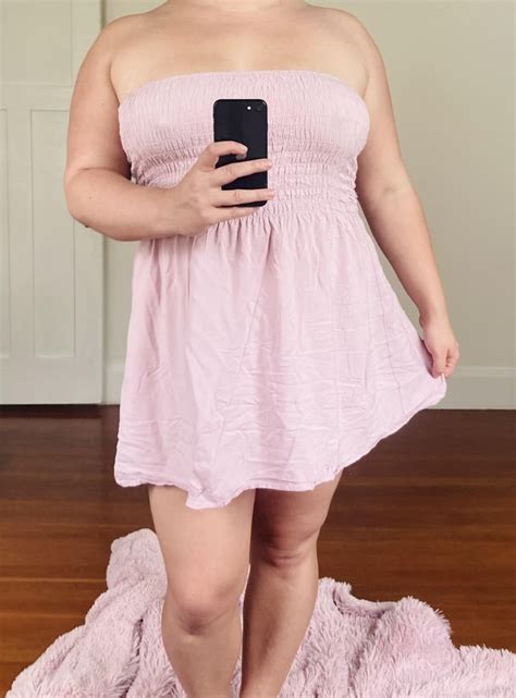 Bra Off Sundress On Butt Plug In Time For A Walk Rbraless