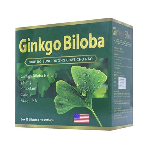 Viên uống bổ não Ginkgo Biloba 240mg của Mỹ Hộp 100 viên