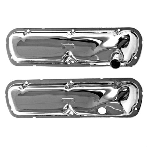 1965 1966 Ford Mustang Valve Cover Chrome Pair 289 V8