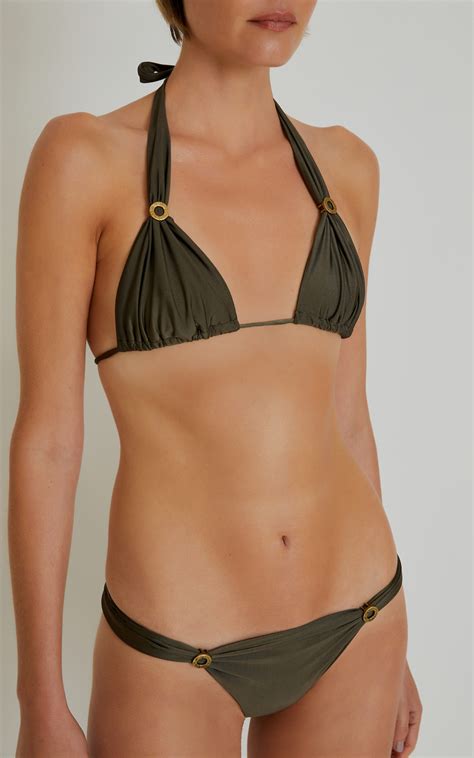 Lenny Niemeyer Fog Hardware Adjustable Halter Bikini Ruperto Extremera