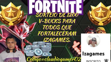 FORTNITE SORTEIO DE 1200 V BUCKS LEIA A DESCRIÇÃO YouTube