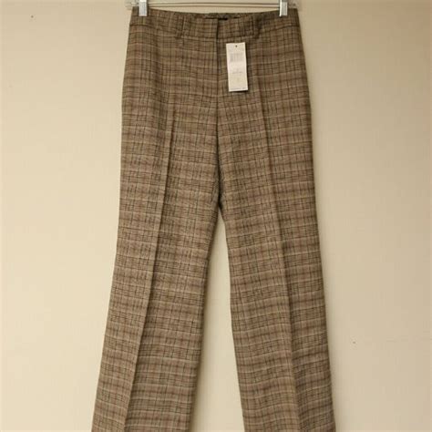 Dana Buchman Brown/Beige Multi Plaid Petite Pants | Petite pants ...